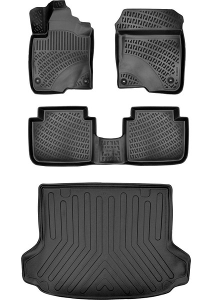 Honda Zr-V 2022 3D Araca Özel Paspas ve Bagaj Havuzu Set