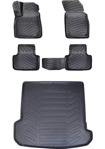 Audi Q7 2016 Sonrası 3D Araca Özel Paspas ve Bagaj Havuzu Set