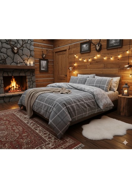 Ranforce Safir Gri Çift Kişilik Nevresim Takımı - 220X 240 fiyatları