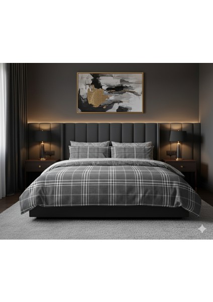 Ranforce Safir Gri Çift Kişilik Nevresim Takımı - 220X 240 modelleri