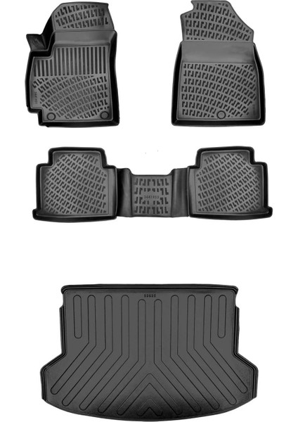 Toyota Corolla C Sedan 2001 - 2006 3D Araca Özel Paspas ve Bagaj Havuzu Set