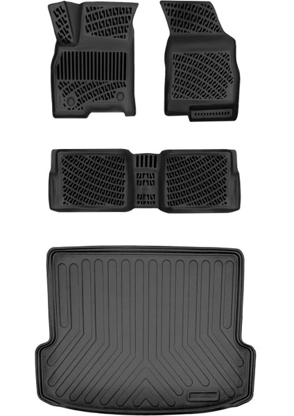 Jeep Renegade 2019 Sonrası (Sabit Zemin) 3D Araca Özel Paspas ve Bagaj Havuzu Set