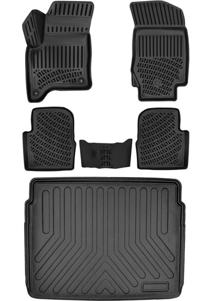 Bmw X1 (F48) 2015-2022 (Üst) 3D Araca Özel Paspas ve Bagaj Havuzu Set