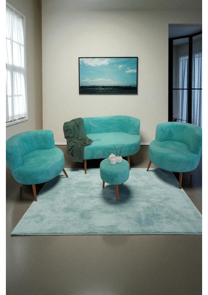 Summer Çay Seti Koltuk Takımı Puf Berjer Ofis Balkon Cafe Bahçe Salon Mobilyası