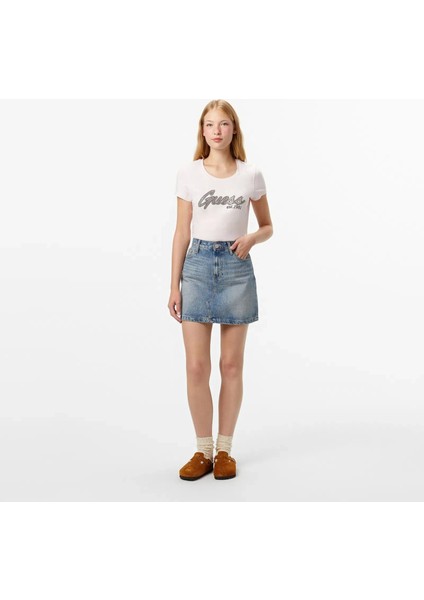 Hot Kadın Pembe Slim Fit T-Shirt W5YI16J1314-A60W