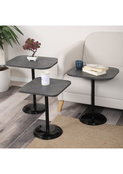 Vertino Zigon Sehpa Mdf Tabla Alt Mekanizma Demir Siyah Renk