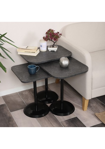 Vertino Zigon Sehpa Mdf Tabla Alt Mekanizma Demir Siyah Renk modelleri