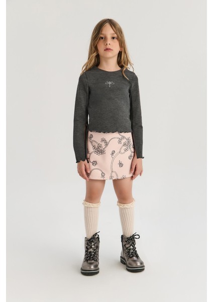 Bg Store Kız Çocuk Antrasit Bluz