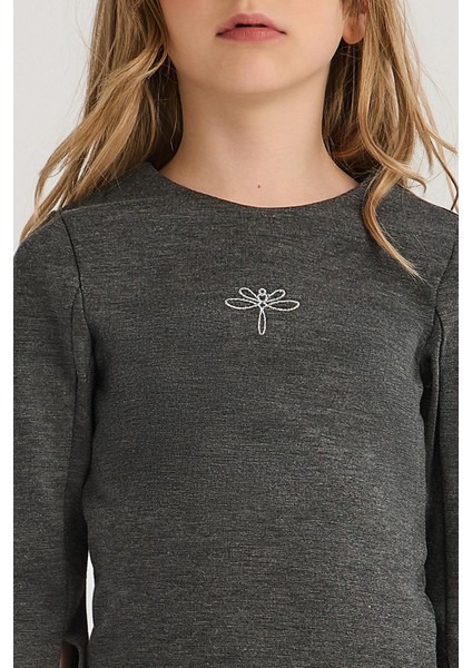 Bg Store Kız Çocuk Antrasit Bluz modelleri