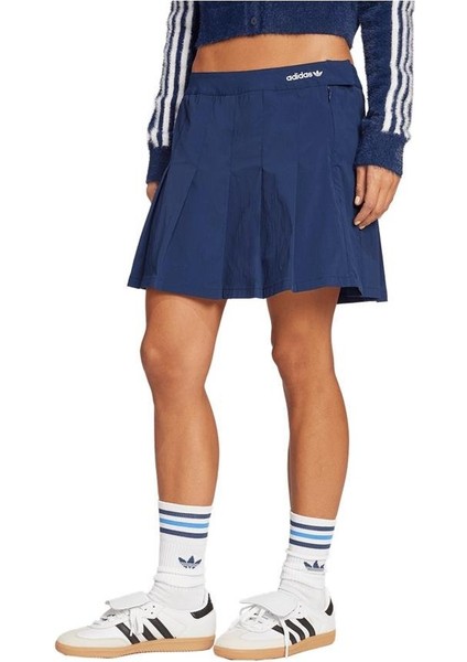 Kadın Mavi Etek Pleated Skırt JW5141