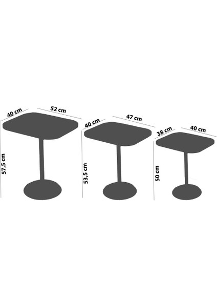 Vertino Zigon Sehpa Mdf Tabla Alt Mekanizma Demir Siyah Renk fırsatları