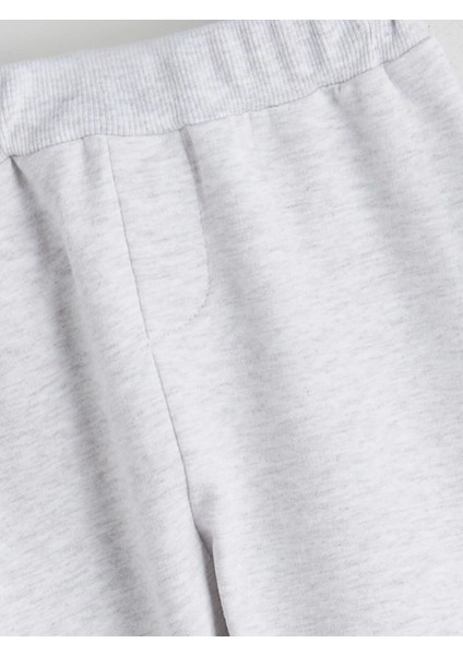 Lcw Baby Bej Bisiklet Yaka Çizgili Erkek Bebek Sweatshirt ve Eşofman Alt 2'li