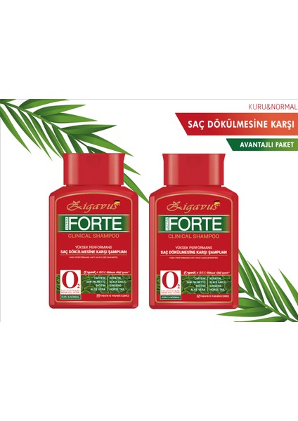 Forte Ultra Clinical Kuru ve Normal Saçlar Için Şampuan 220 x 2