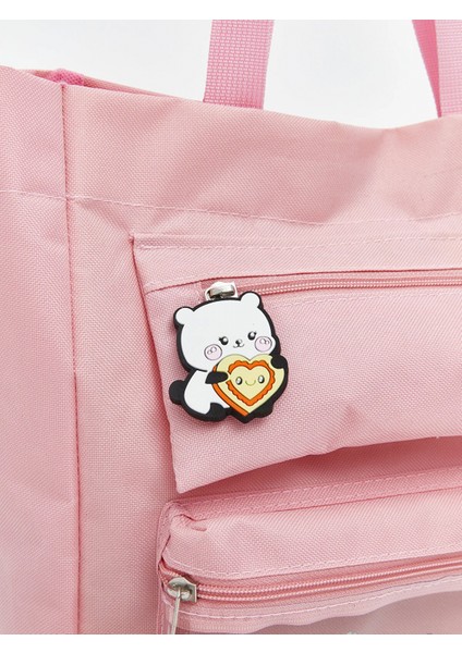 Lcw Accessorıes Pembe Baskılı Şeffaf Cepli Kız Çocuk Kol Çantası modelleri