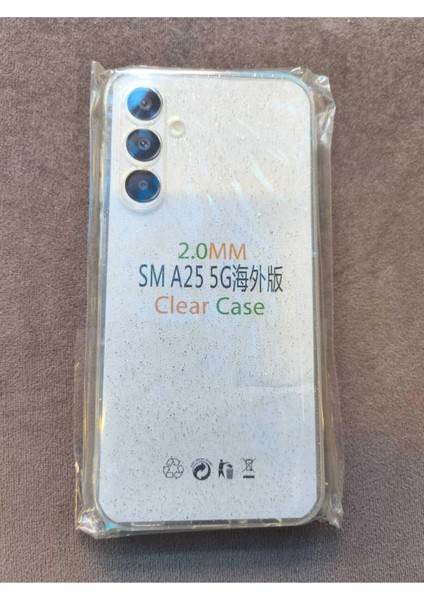 Samsung A25 5g Uyumlu Şeffaf Simli Silikon Kılıf