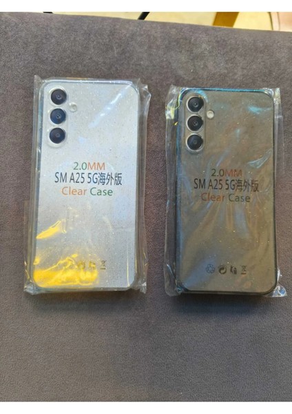Samsung A25 5g Uyumlu Şeffaf Simli Silikon Kılıf modelleri