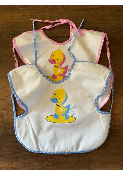 2 Adet Ördek Figür Yenidoğan Kız Erkek Bebek Çocuk Önlük Mama Önlüğü
