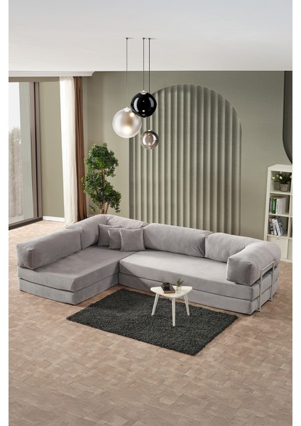 Legom Petek Aktivite Koltuğu Yatak Olabilen Çok Amaçlı Kanepe L Koltuk Gri