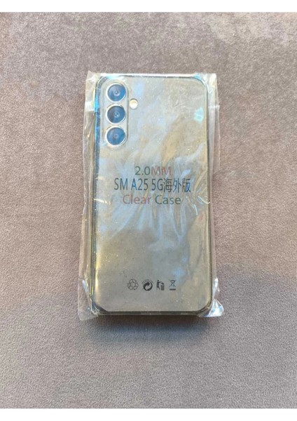 Samsung A25 5g Uyumlu Şeffaf Simli Silikon Kılıf