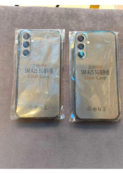 Samsung A25 5g Uyumlu Şeffaf Simli Silikon Kılıf indirimleri