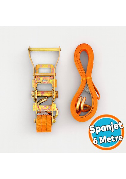 Sonsuz Gırgır Spanzet Yük Gerdirme Halat Eşya Sabitleme Sapan Yük Taşıma Kayışı Kamyoncu Ipi 6 Metre