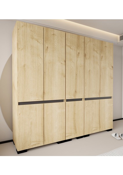 Floransa 10 Kapılı FLR10-A3AR Safir- Antrasit Gardırop -Çok Amaçlı Dolap -Yüklük modelleri