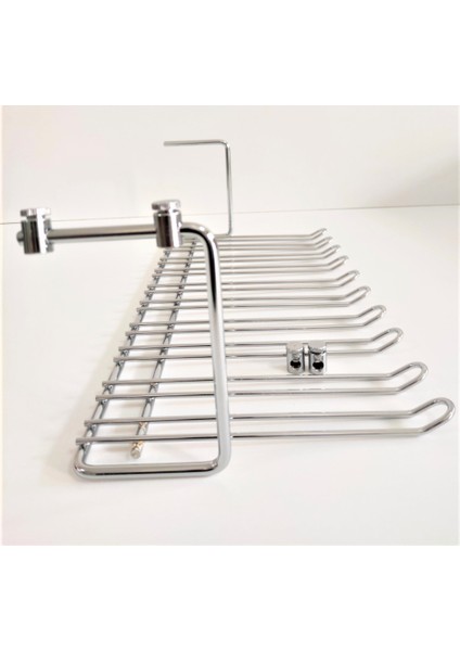 Tavana Bağlantılı Krom Kadeh Askısı, 5 Bölmeli