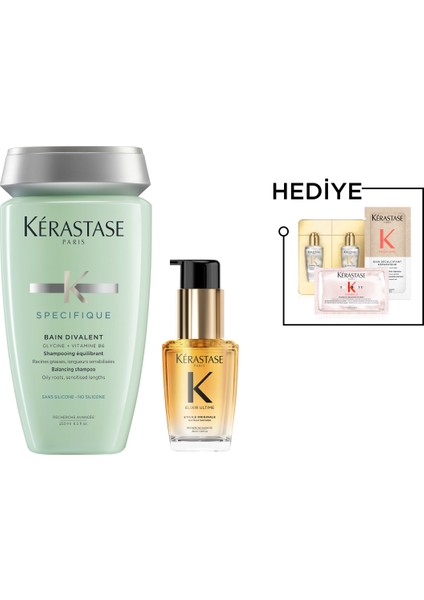 Specifique & Elixir Ultime Yağ Dengeleyici Ve Işıltılı Görünüm Sağlayan Saç Bakım Seti