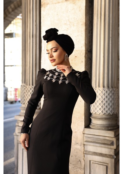 Yakası Taşlı Abiye Peri 1047 modelleri