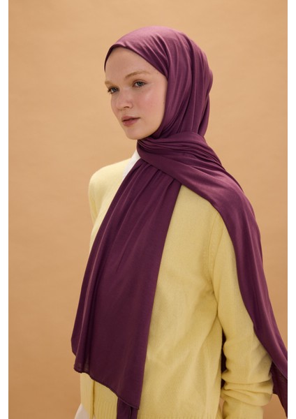 Camellia Scarfs Bambu Penye Şal - Mor fiyatları
