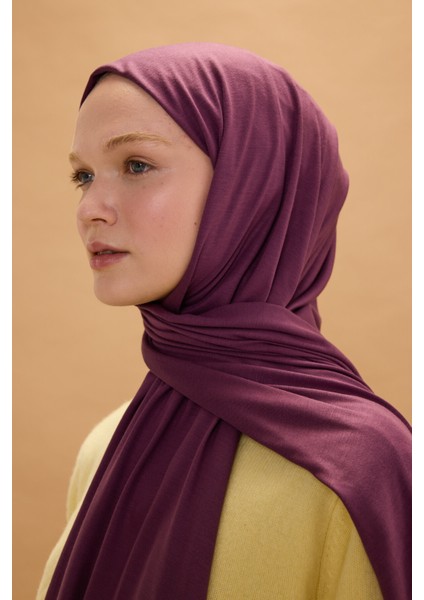 Camellia Scarfs Bambu Penye Şal - Mor fırsatları