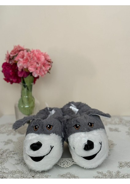 Konfor Sevimli Köpek Figürlü Peluş Panduf Ünisex Hayvanlı Panduf.. fırsatları