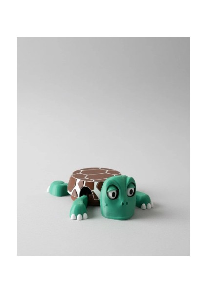 Sevimli Kaplumbağa Bardak Altlığı – Hareketli ve Eğlenceli Kupa Altlığı (Kahverengi-Beyaz Çizgili) indirimleri