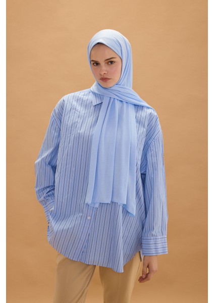 Camellia Scarfs Bambu Penye Şal - Bebe Mavisi