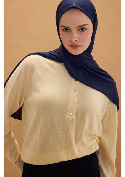 Camellia Scarfs Bambu Penye Şal - Lacivert modelleri