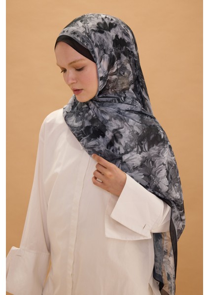 Floransa Ipek Krep Şal - Siyah modelleri