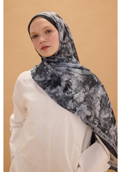 Floransa Ipek Krep Şal - Siyah fırsatları