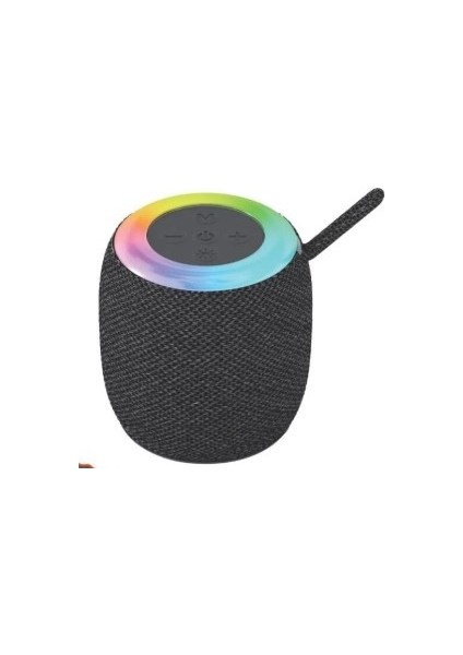 D10 Taşınabilir Rgb Ledli Bluetooth Hoparlör Usb-Fm Radyo Gri