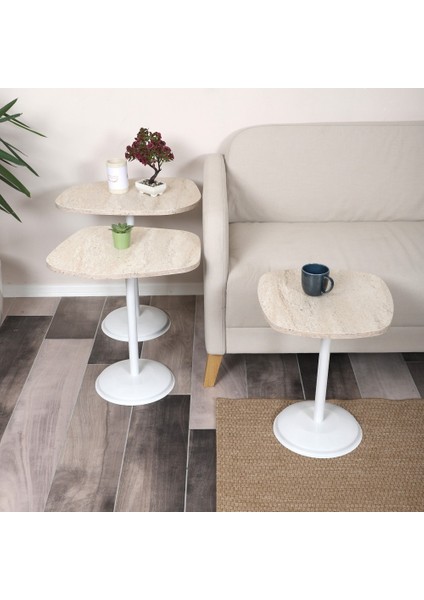 Silvavera Zigon Sehpa Mdf Tabla Alt Mekanizma Demir Beyaz Renk fırsatları