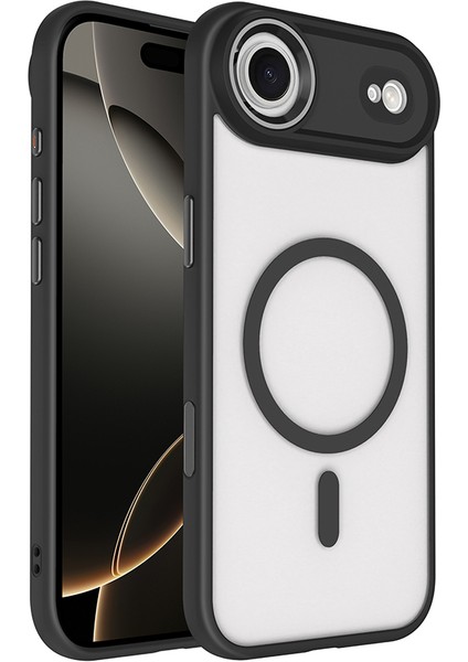 iPhone 17 Air Kılıf Krom Manyetik Şarj Özellikli Armor Kapak