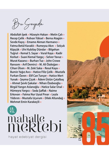 Mahalle Mektebi Dergi 85.sayı Eylül-Ekim 2025 fiyatları