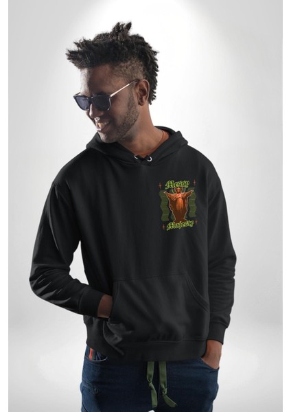 Dağınık Majestileri Hıristiyan Sokak Stili Erkek Kadın Siyah Ön Sırt Baskılı Kapüşonlu Sweatshirt Hoodie fiyatları