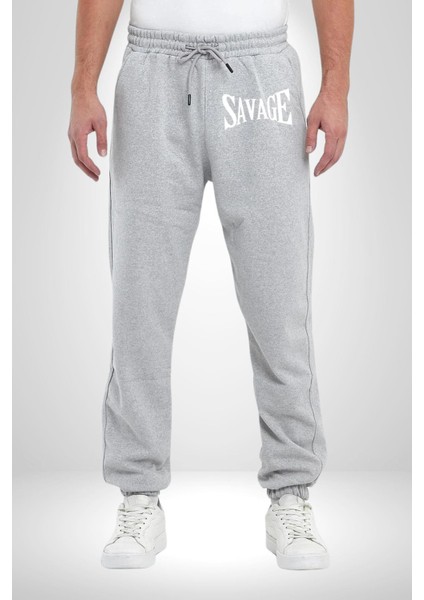 Embrace The Journey Tasarım Erkek Kadın Gri Lastikli Bel Paca Eşofman Altı modelleri