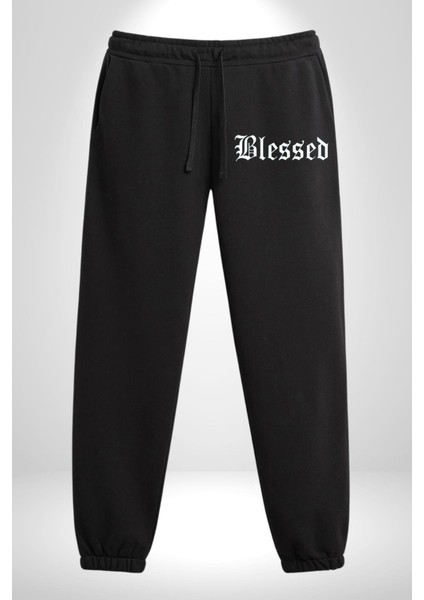 Kutsanmış Sokak Stili Erkek Kadın Siyah Lastikli Bel Paca Eşofman Altı indirimleri