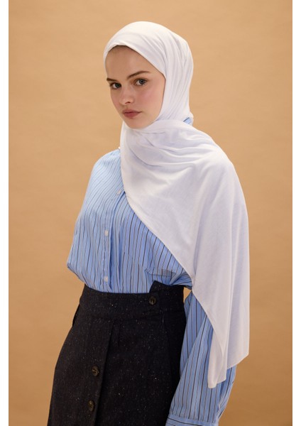 Camellia Scarfs Bambu Penye Şal - Beyaz modelleri