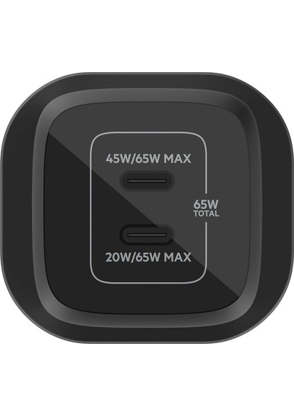 65W Dual USB Type C Duvar Şarj Cihazı, Gan Teknolojisi ile Hızlı Şarj Güç Dağıtımı 3.0, USB C indirimleri