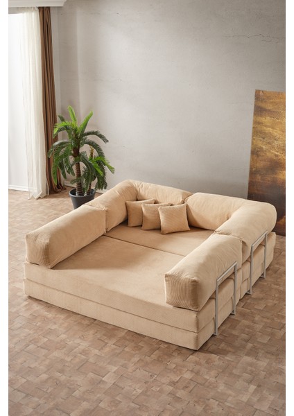 Legom Petek Aktivite Koltuğu Yatak Olabilen Çok Amaçlı Kanepe L Koltuk Bej modelleri