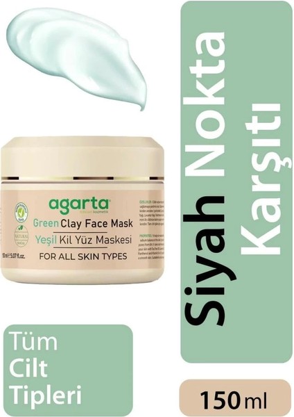Yeşil Kil Yüz Maskesi 150 ml