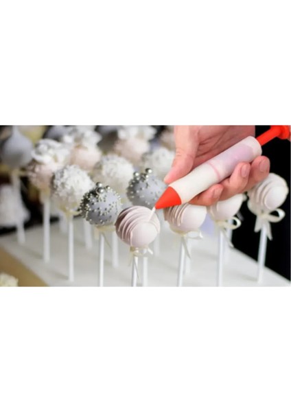Lolipop Kek Cakepops Yapım Seti 201LI Cake Pops Poşeti Kek Lolipop Çubuğu Pasta Dekor Yazı Kalemi modelleri