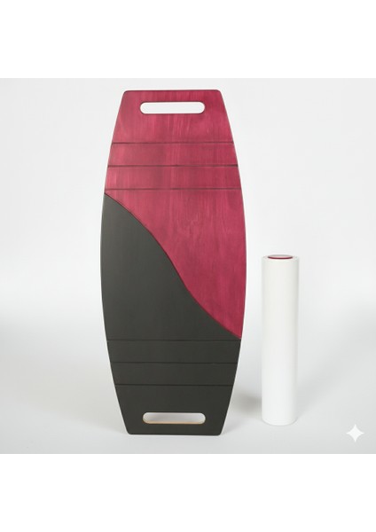 Siyah/kırmızı Denge Tahtası Balance Roller Board Çift Fonksiyonlu Sörf Eğitim Tahtası Kaykay Eğitim Tahtası indirimleri